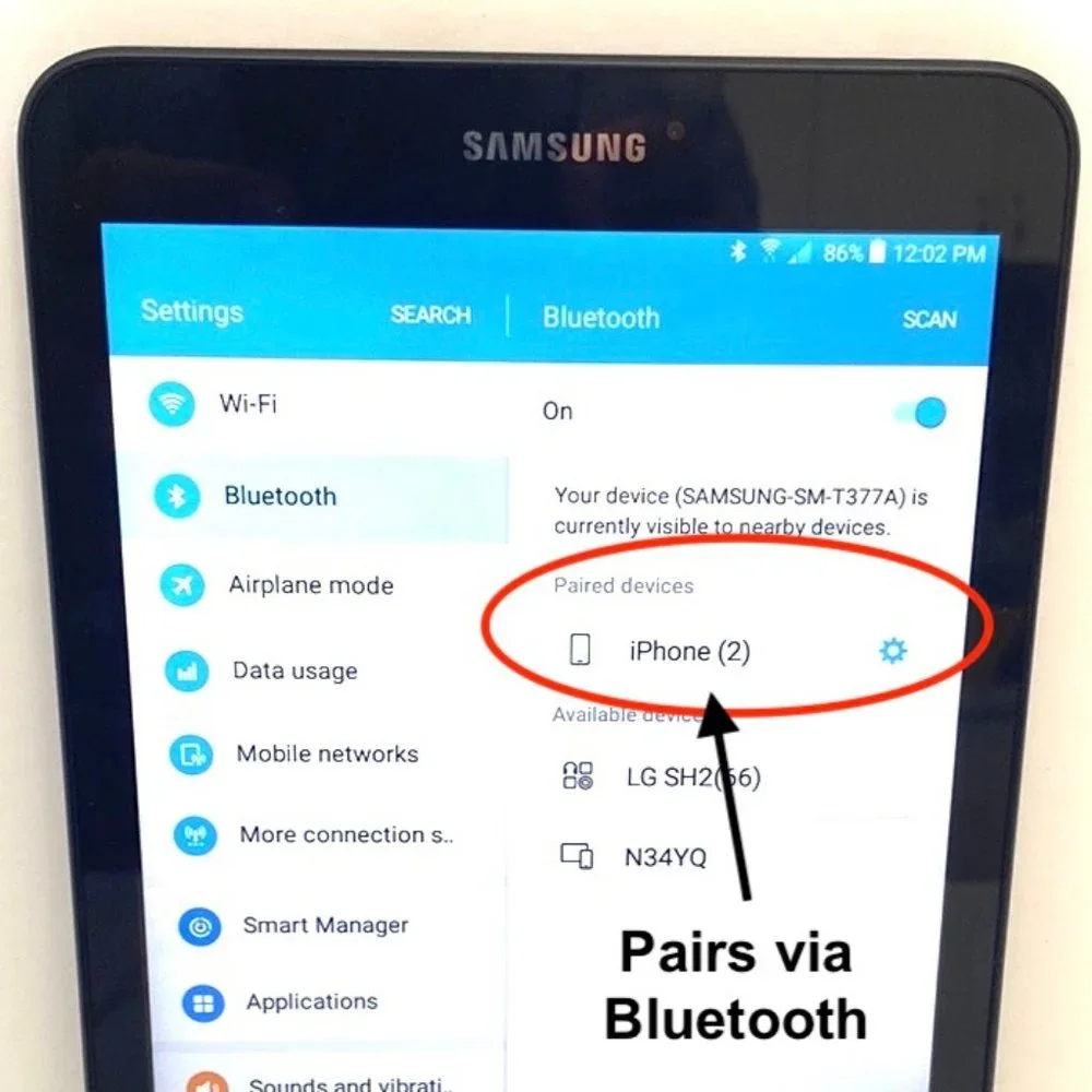 Samsung Galaxy Tab E LTE Wi-Fi 16GB Tablet in Black (UNLOCKED)